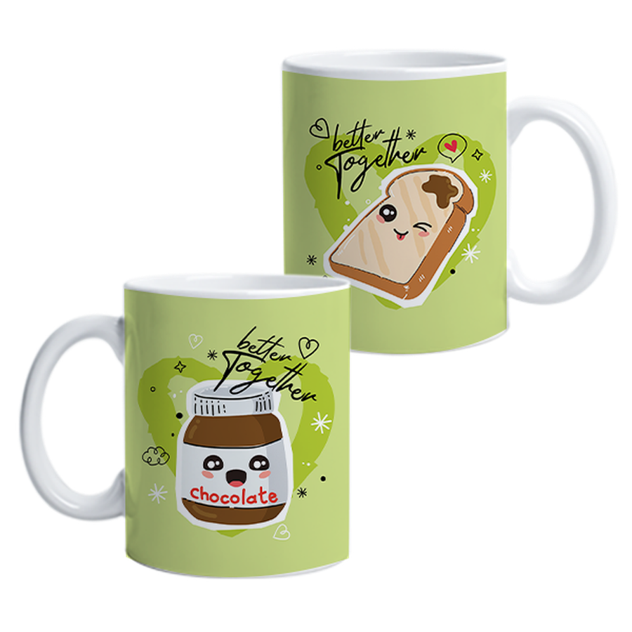 Choco & Toast Better Together Couple Photo Mugs | Custom Mugs Online