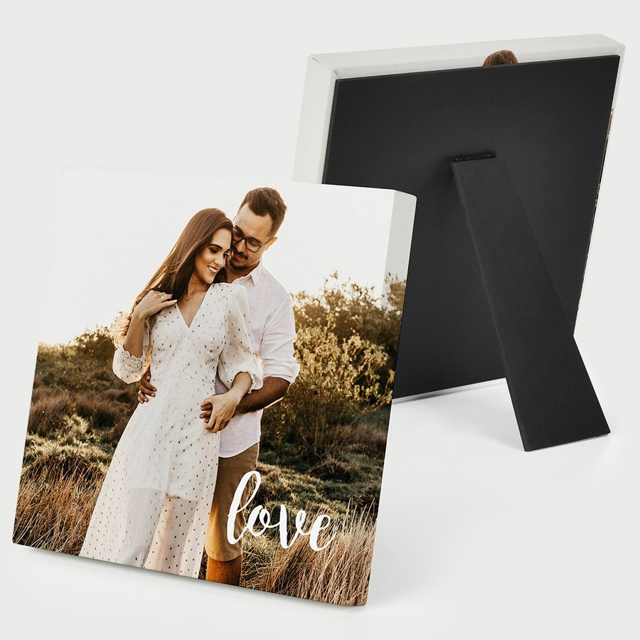 Simple Scripted Love Easel Back Canvas | Personalised Photo Canvas