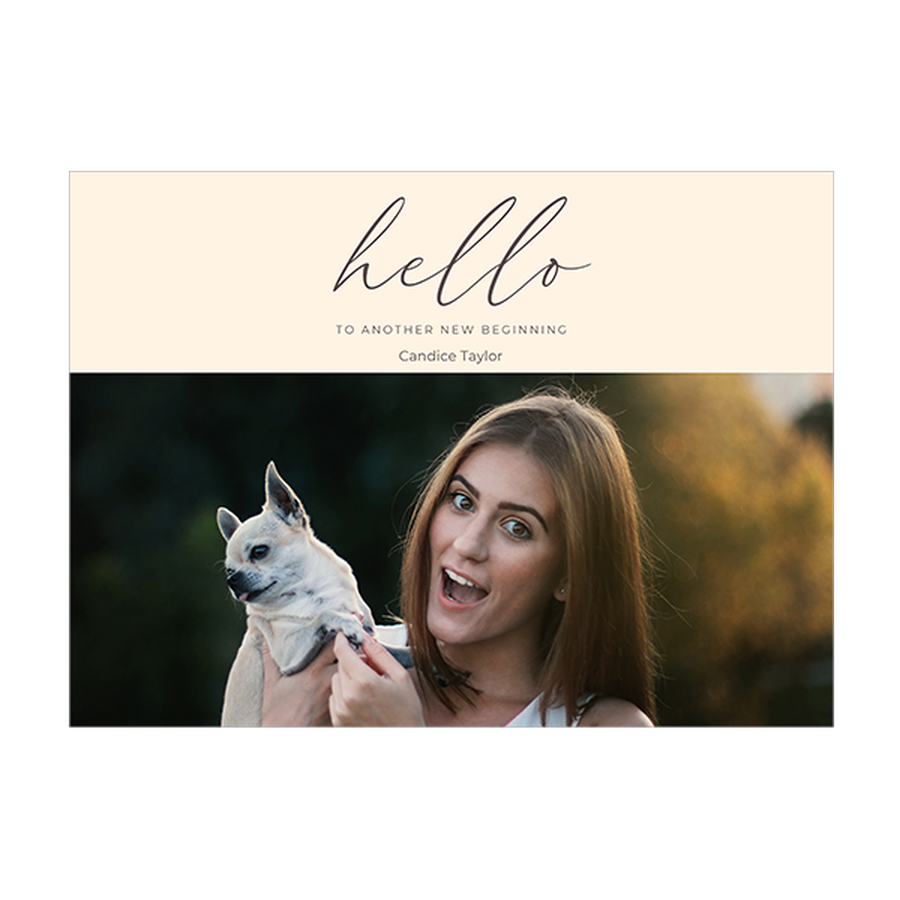 Hello New Beginning Cards | Custom Invitation Cards