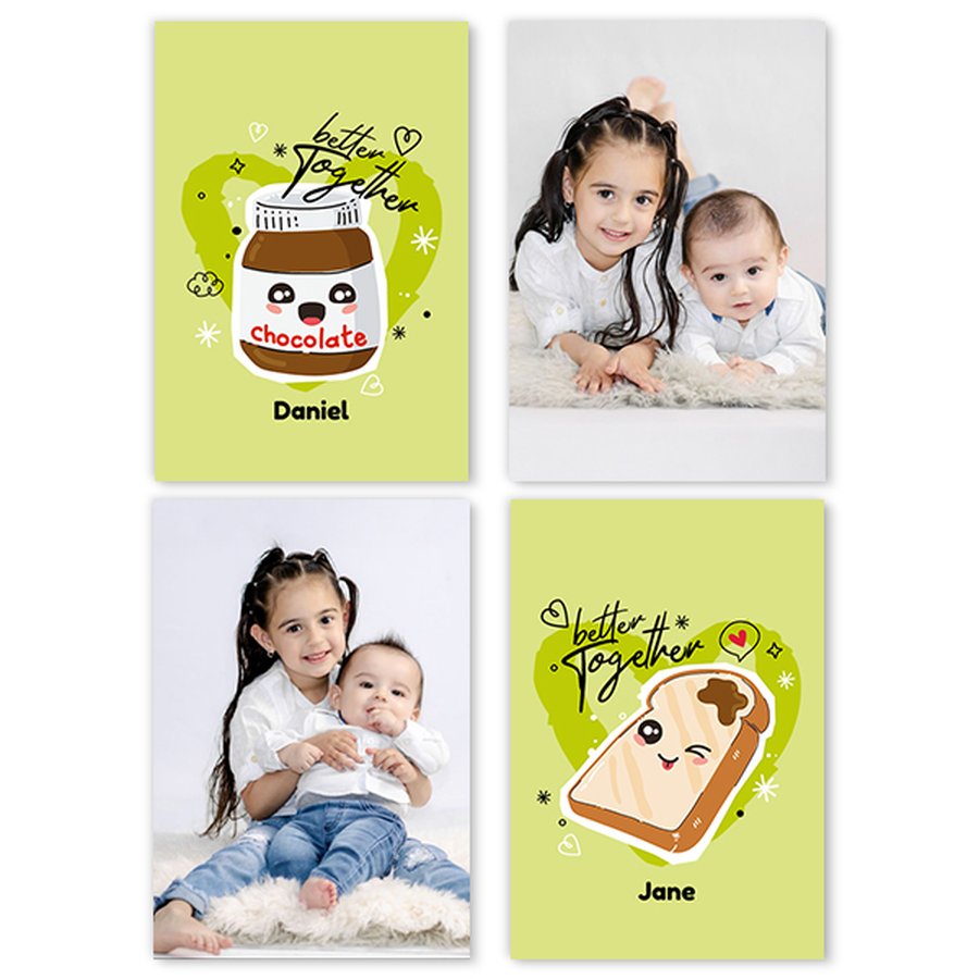 Choco & Toast Better Together Couple Photo Magnets | Personalised ...